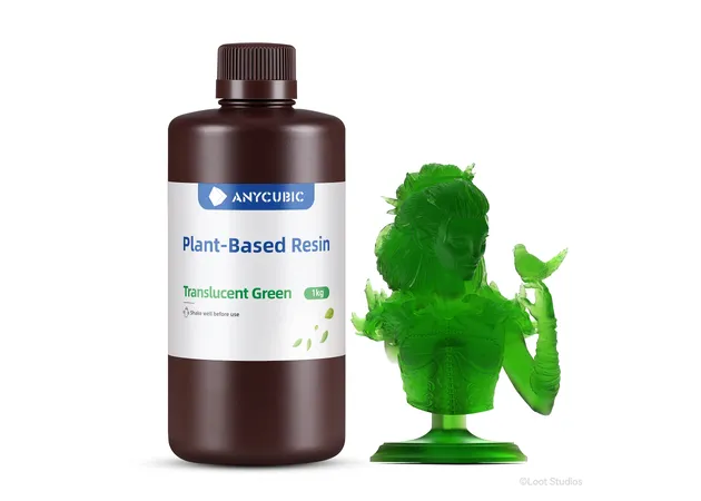 Фото 2 - Anycubic Plant-Based UV Resin Translucent Green — Eco Resin 1kg