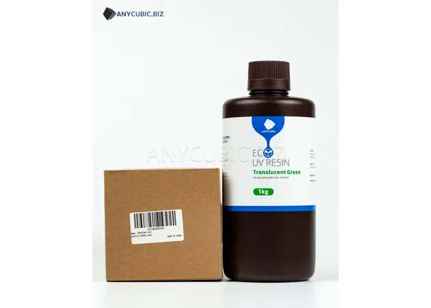 Фото 4 - Anycubic Plant-Based UV Resin Translucent Green — Eco Resin 1kg