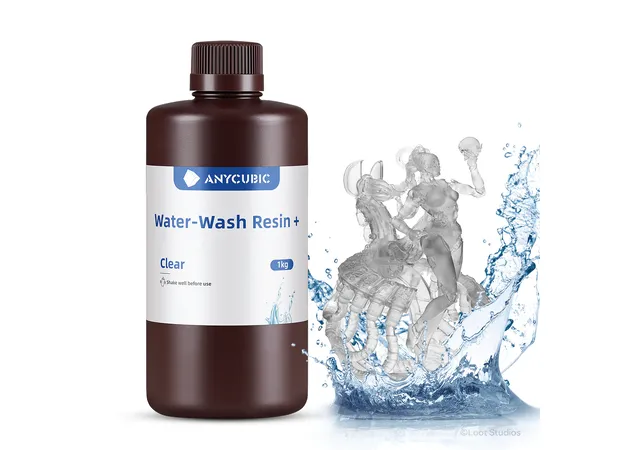 Фото 2 - Transparent Water-Washable Resin — Anycubic Water-Wash Resin+ Clear 1kg