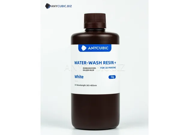 Фото 3 - Anycubic Water-Wash Resin+ White 1kg — White Resin for LCD/DLP