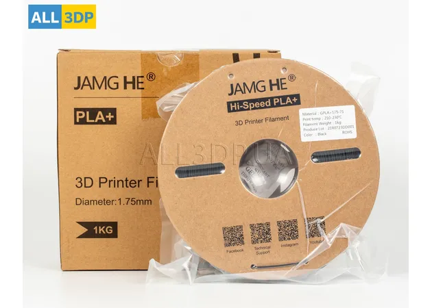 Фото 6 - Чорний Високошвидкісний філамент для швидкісного друку Hi-Speed PLA+ JAMGHE 1,75 мм 1kg