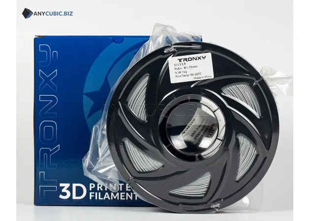 Фото 2 - Silver PLA plus plastic Tronxy for 3D printer 340m | 1 kg | 1.75 mm