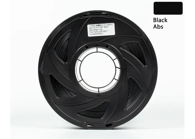 Фото 5 - Чорний ABS філамент (пластик) для 3D принтера 1кг, 1.75мм, 330м Tronxy