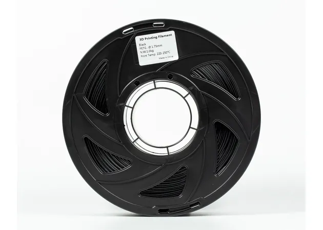 Фото 2 - BLACK PETG Copet filament plastic for 3D printer 1kg, 1.75mm, 330m