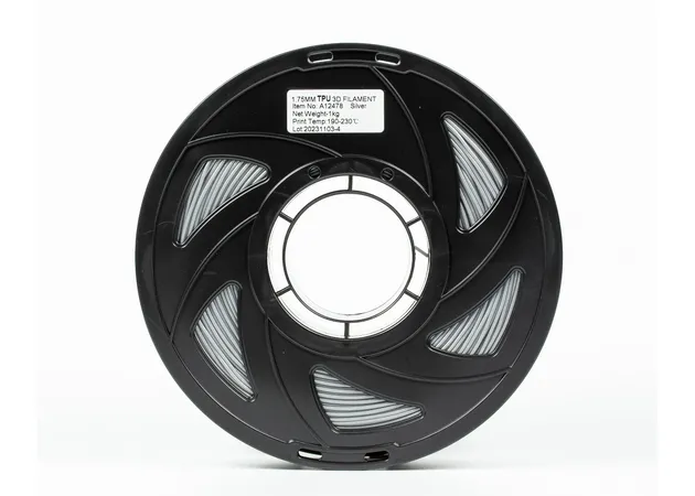 Фото 5 - TPU Filament (пластик) для 3D принтера Срібний 1кг, 1.75мм