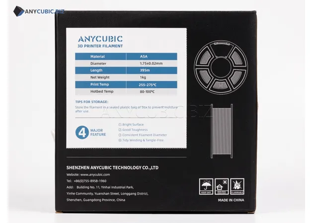 Фото 4 - Anycubic ASA White Filament 1 kg 1.75 mm