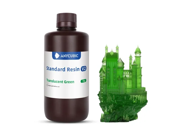 Фото 2 - Anycubic Standard Resin V2 Green Translucent 1 kg