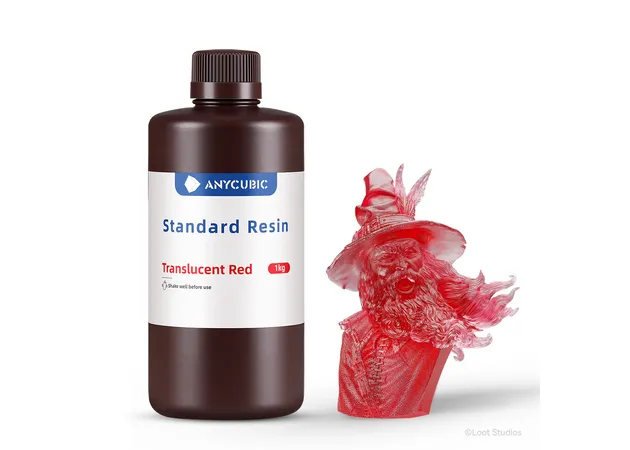 Фото 2 - Anycubic Standard Resin Translucent Red 1 kg