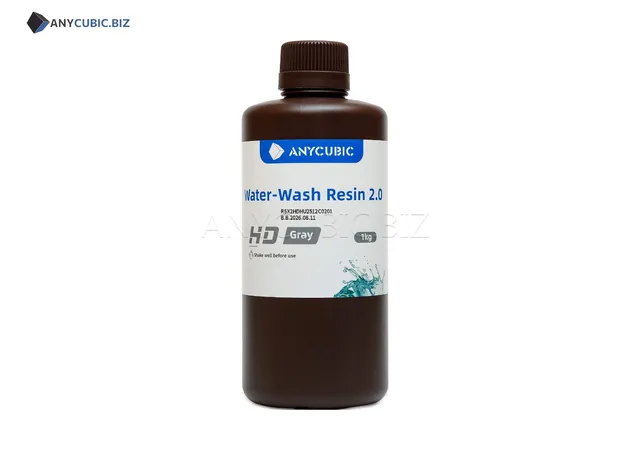 Фото 4 - Anycubic Water-Wash Resin 2.0 HD Gray 1 kg