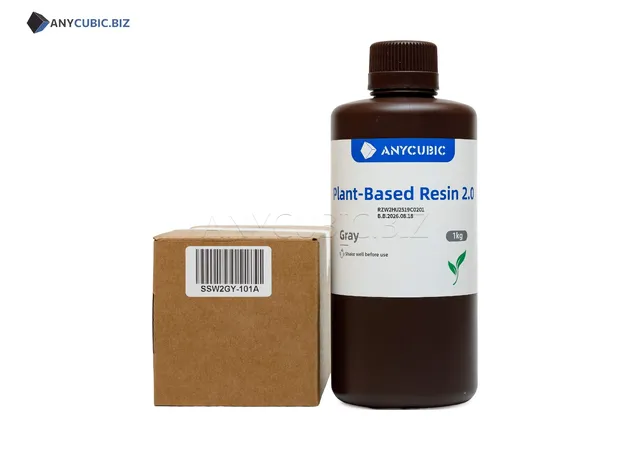 Фото 2 - Anycubic Plant-Based UV Resin 2.0 Gray 1 kg