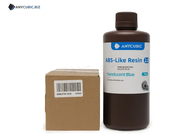 Фото 2 - Anycubic ABS-Like Resin 2.0 Translucent Blue 1 kg