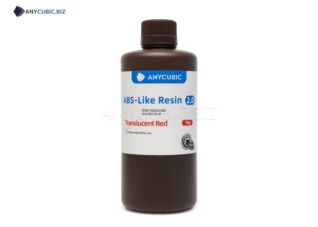 Фото 3 - Anycubic ABS-Like Resin 2.0 Translucent Red 1 kg