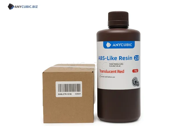 Фото 2 - Anycubic ABS-Like Resin 2.0 Translucent Red 1 kg