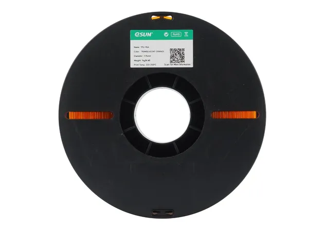Фото 3 - eSUN TPU-95A Translucent Orange Flexible TPU Filament 1 kg