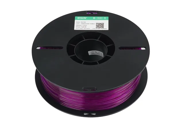 Фото 6 - eSUN TPU-95A Translucent Light Purple Flexible TPU Filament 1 kg