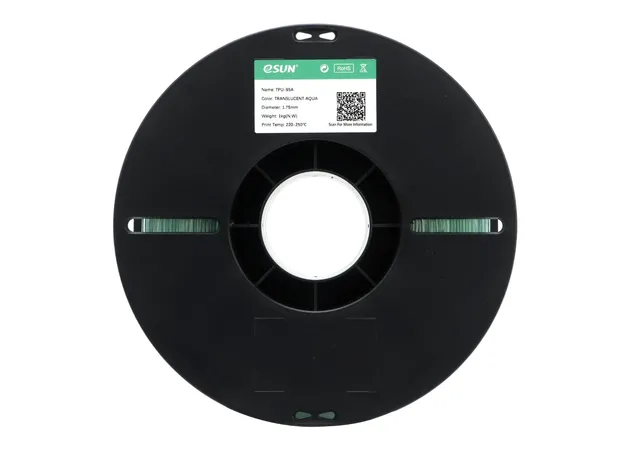 Фото 3 - eSUN TPU-95A Translucent Aqua Flexible TPU Filament 1 kg