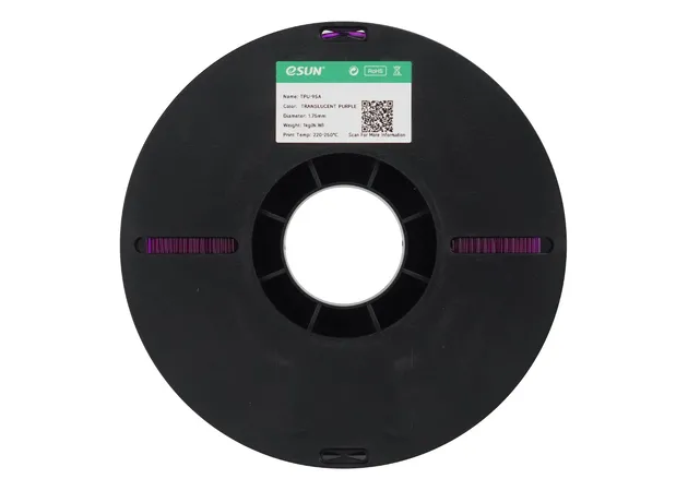 Фото 3 - eSUN TPU-95A Translucent Purple Flexible TPU Filament 1 kg